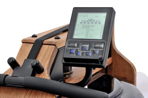 Wooden Water Rower- Monitor close up